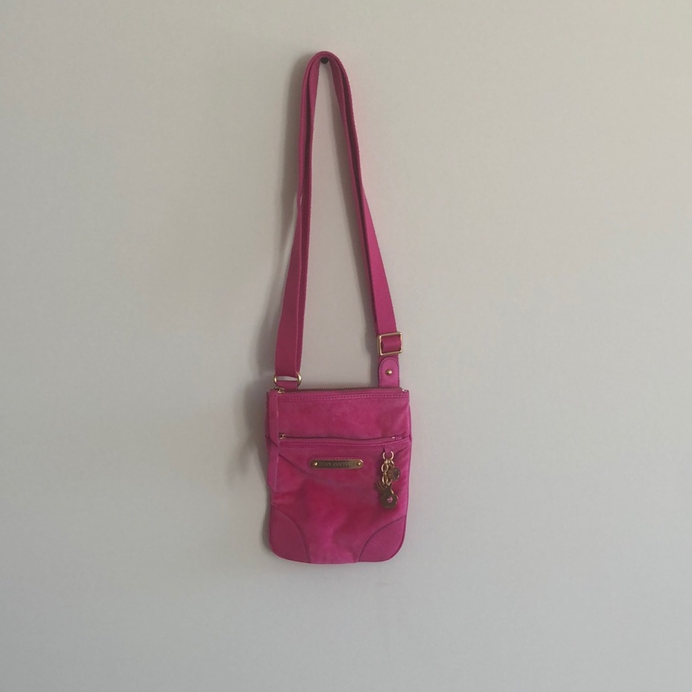 Juicy Couture Pink Velour Velvet Crossbody Purse